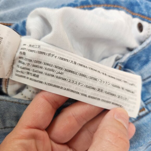 Abercrombie & Fitch The Mom High Rise Jeans Light Wash Distressed Women's 28 - Picture 6 of 7